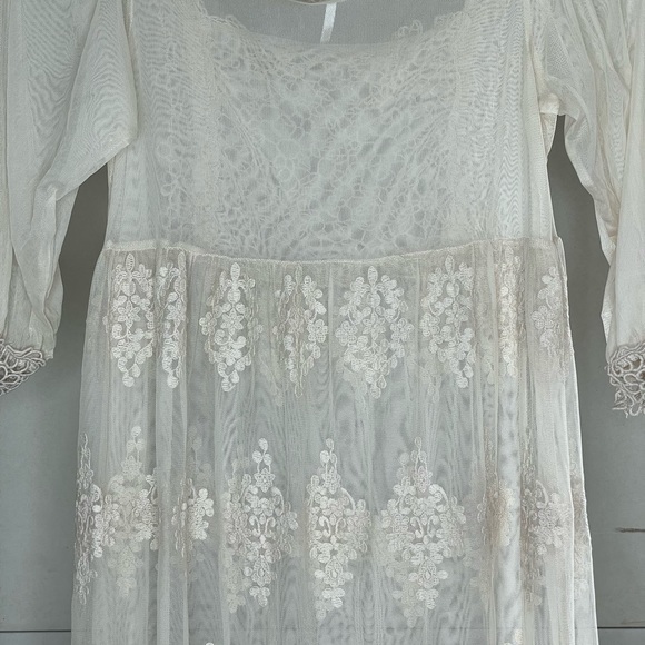 Free People Sheer Lace Mini Dress - Picture 6 of 6